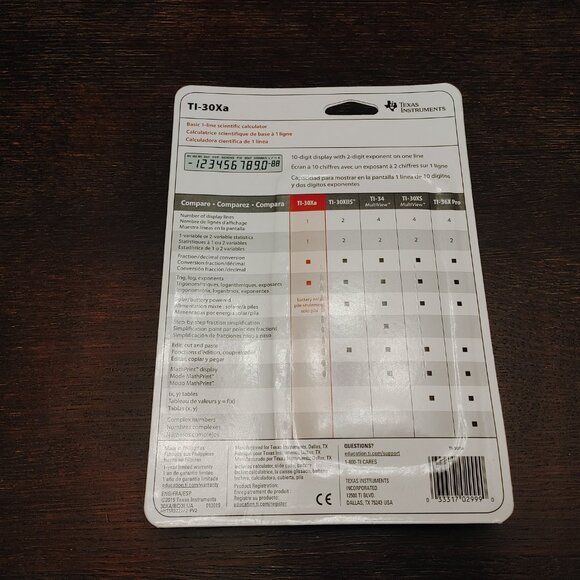BRAND NEW IN BOX TI-30Xa Scientific Calculator Grey/Black - Picture 2 of 2